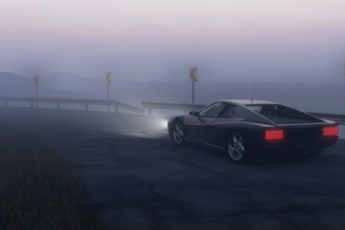 car in the mists