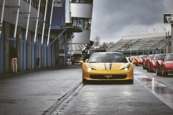 cars in a lineup on a racetrack. a laboguardian after that